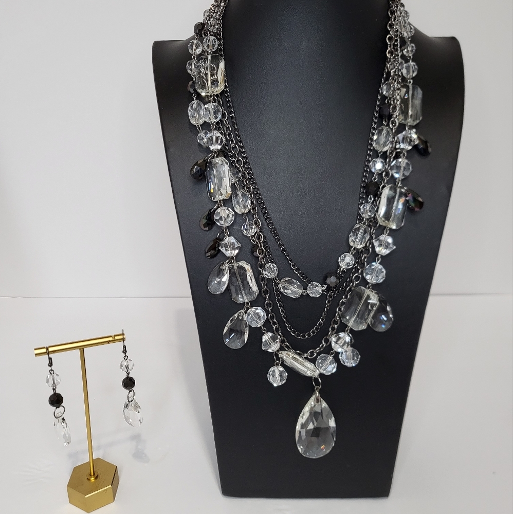 Paparazzi Zi Necklace - Prismatic - Teardrop Layered Costume Jewelry Crystal